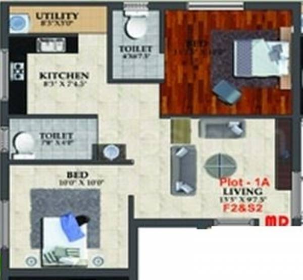 Anandaguru Anugraha (2BHK+2T (704 sq ft) 704 sq ft)