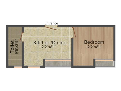 Corner Emerald Court (1BHK+1T (456 sq ft) 456 sq ft)