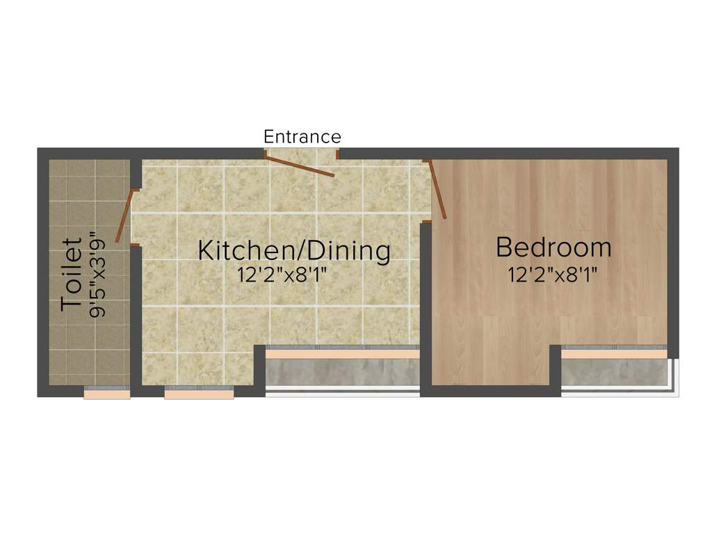 Corner Emerald Court (1BHK+1T (456 sq ft) 456 sq ft)