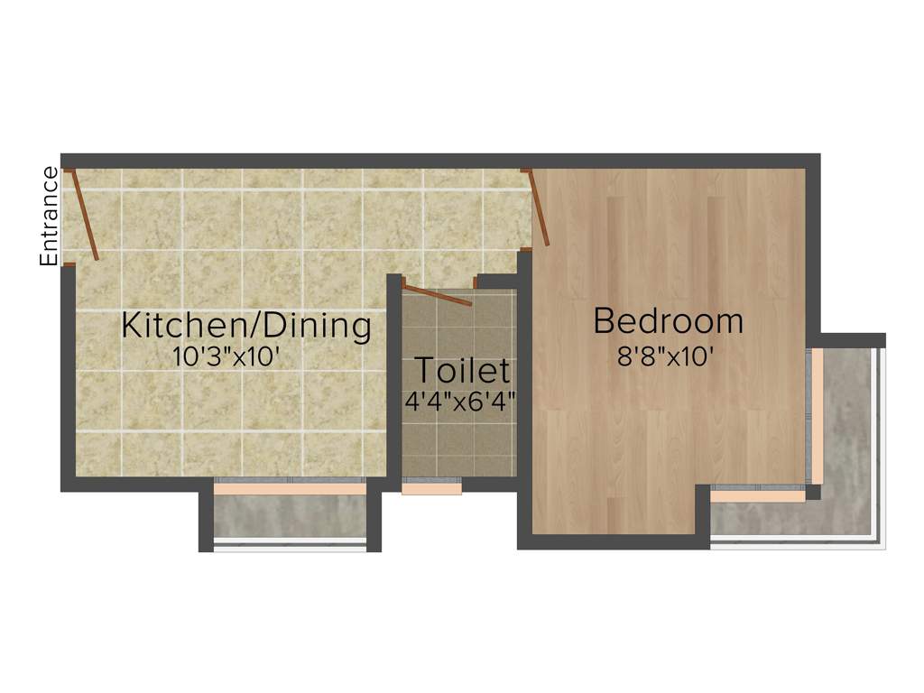 Corner Emerald Court (1BHK+1T (484 sq ft) 484 sq ft)