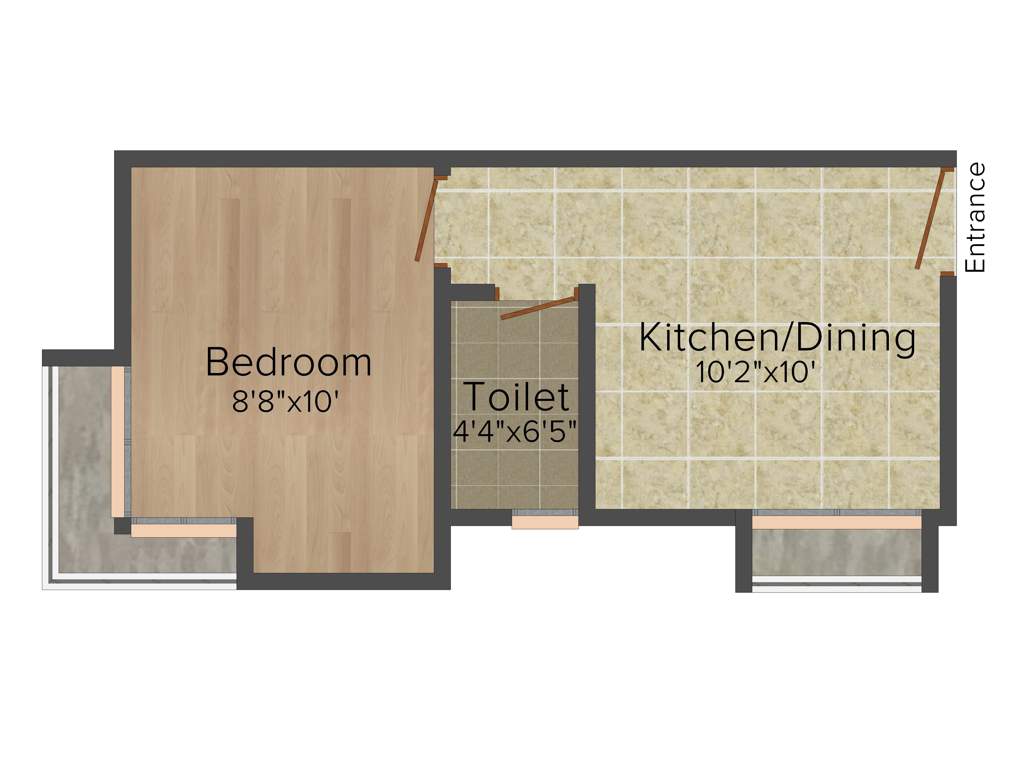 Corner Emerald Court (1BHK+1T (490 sq ft) 490 sq ft)