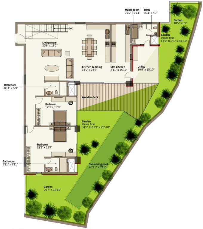 Total Environment Van Goghs Garden (4BHK+4T (6,190 sq ft) + Servant Room 6190 sq ft)