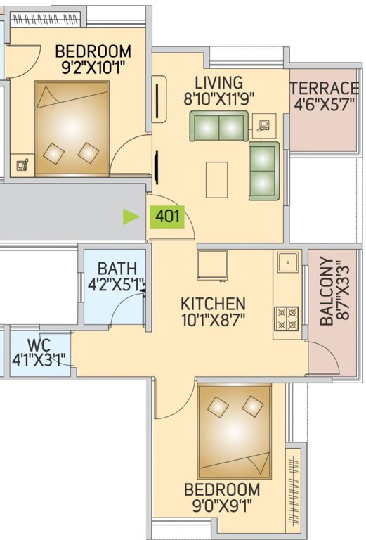 Shravak Shravak Niwas (2BHK+2T (717 sq ft) 717 sq ft)