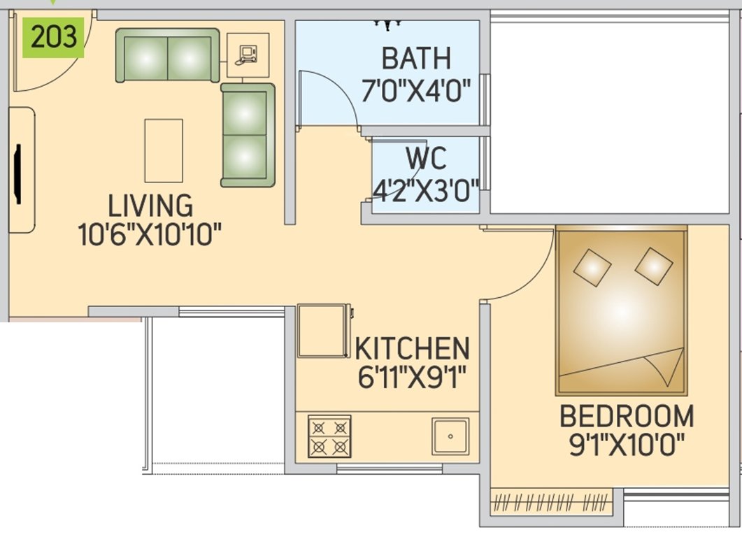 Shravak Shravak Niwas (1BHK+1T (465 sq ft) 465 sq ft)