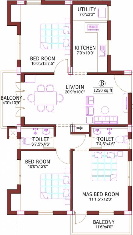 Pushkar Swastik Square (3BHK+2T (1,250 sq ft) + Pooja Room 1250 sq ft) Pushkar Swastik Square (3BHK+2T (1,250 sq ft) + Pooja Room 1250 sq ft)