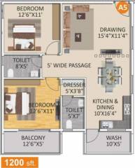 Spad Nakshatra Nestilo (2BHK+2T (1,200 sq ft) 1200 sq ft)