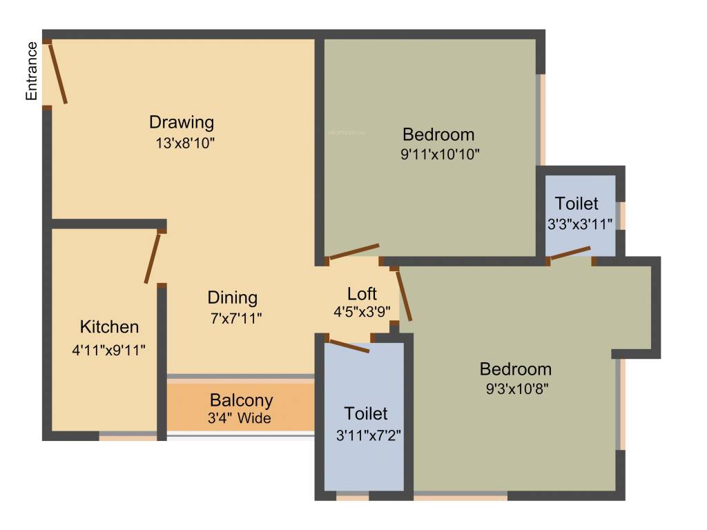 Sunbeam Radha Madhab Apartment (2BHK+2T (775 sq ft) 775 sq ft) Sunbeam Radha Madhab Apartment (2BHK+2T (775 sq ft) 775 sq ft)