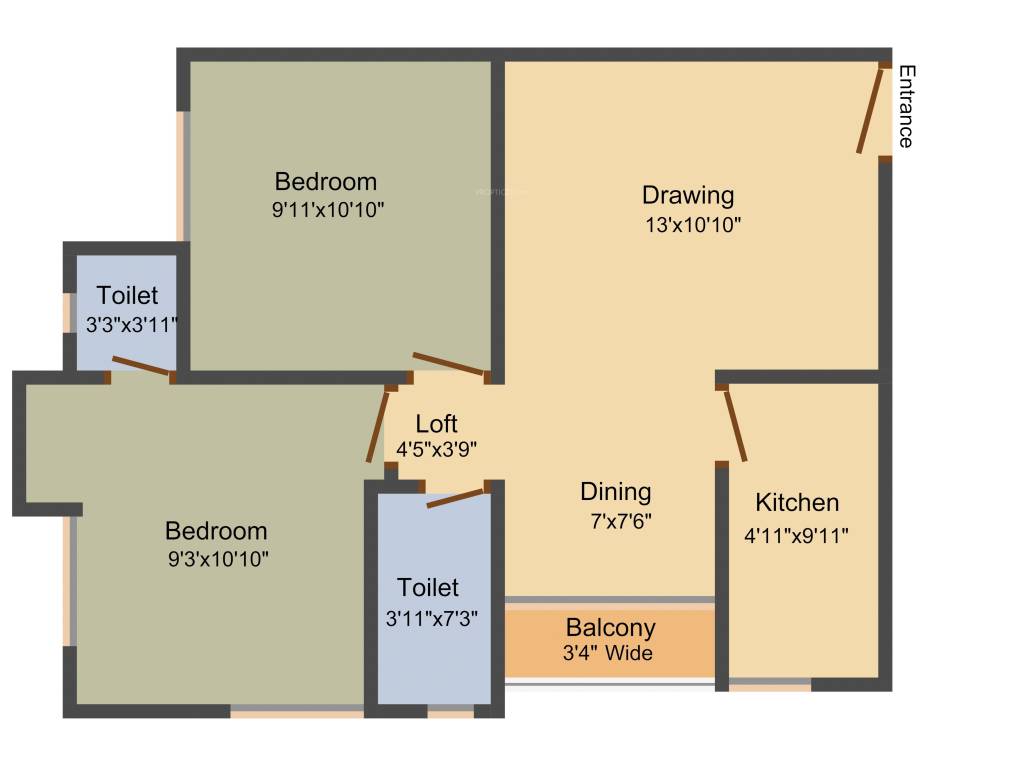 Sunbeam Radha Madhab Apartment (2BHK+2T (817 sq ft) 817 sq ft) Sunbeam Radha Madhab Apartment (2BHK+2T (817 sq ft) 817 sq ft)