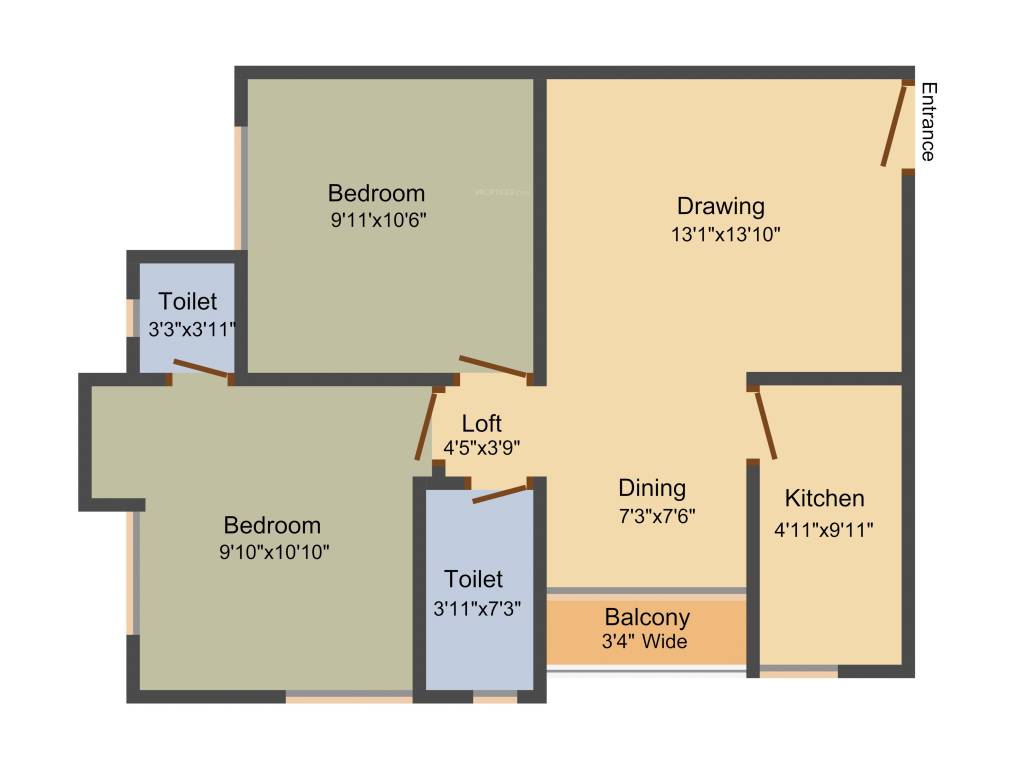Sunbeam Radha Madhab Apartment (2BHK+2T (837 sq ft) 837 sq ft) Sunbeam Radha Madhab Apartment (2BHK+2T (837 sq ft) 837 sq ft)