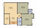 Sunbeam Radha Madhab Apartment (2BHK+2T (841 sq ft) 841 sq ft)