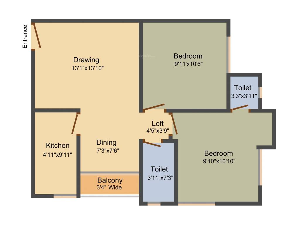 Sunbeam Radha Madhab Apartment (2BHK+2T (841 sq ft) 841 sq ft) Sunbeam Radha Madhab Apartment (2BHK+2T (841 sq ft) 841 sq ft)