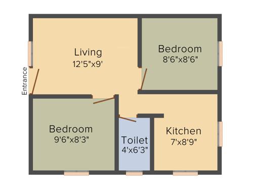 Naaghappa Orenda (2BHK+1T (510 sq ft) 510 sq ft)