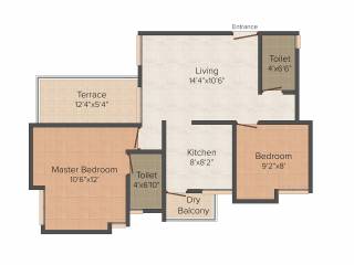 Karhans Sanidhya (2BHK+2T (837 sq ft) 837 sq ft)