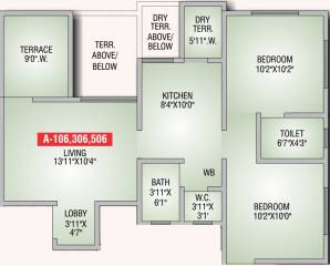Sai Girinandan (2BHK+2T (859 sq ft) 859 sq ft)