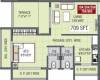 JP Harmony (1BHK+2T (709 sq ft) 709 sq ft)