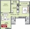 JP Harmony (1BHK+2T (661 sq ft) 661 sq ft)