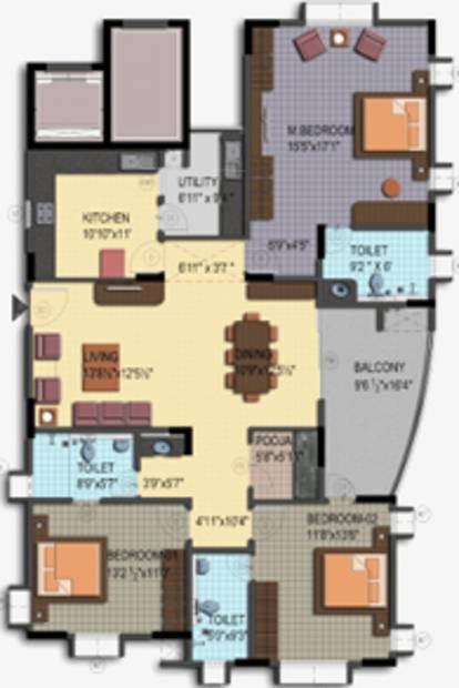 Canopy Estate Crest Limited Edition (3BHK+3T (2,026 sq ft) + Pooja Room 2026 sq ft)
