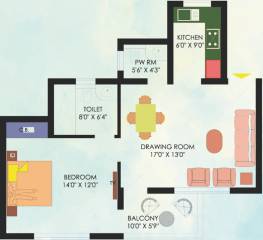 Shikhar Sunny Lake Greens (1BHK+2T (925 sq ft) 925 sq ft)