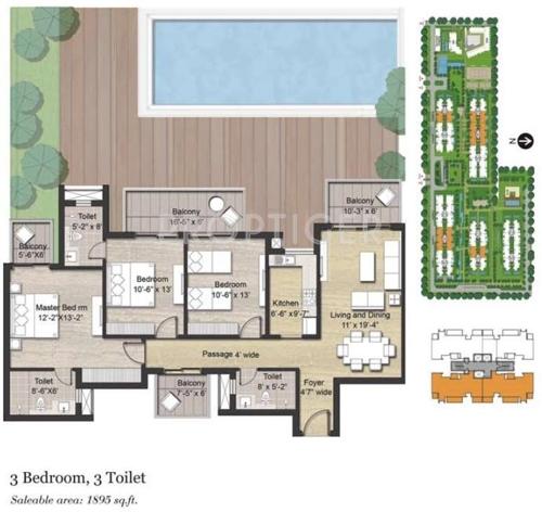 Puri Aanand Vilas (3BHK+3T (1,895 sq ft) 1895 sq ft)