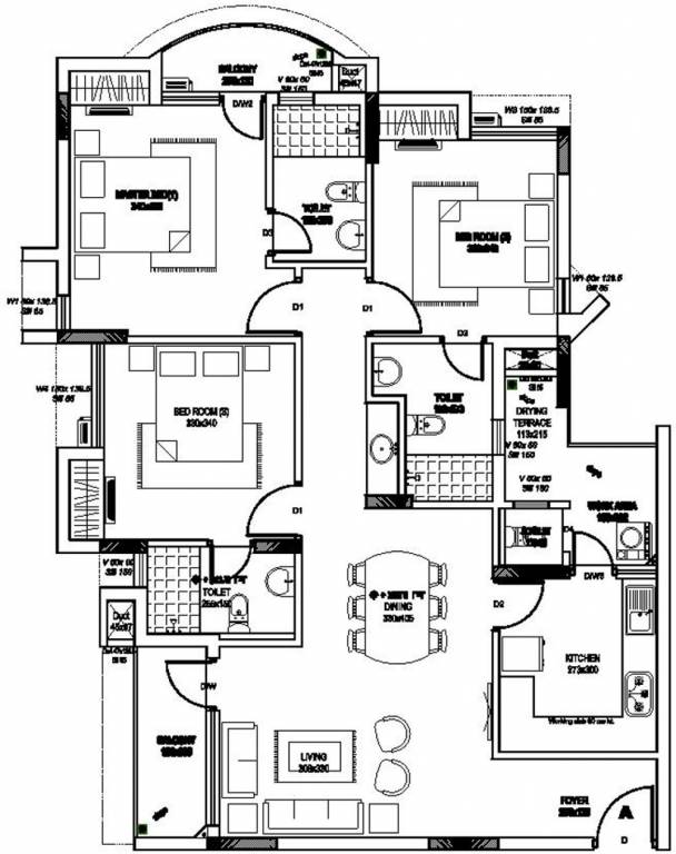 PVS Builders And Developers Prestige (3BHK+3T (1,646 sq ft) 1646 sq ft)