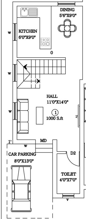 Sankar S And G Villa Phase II (2BHK+2T (1,000 sq ft) 1000 sq ft)