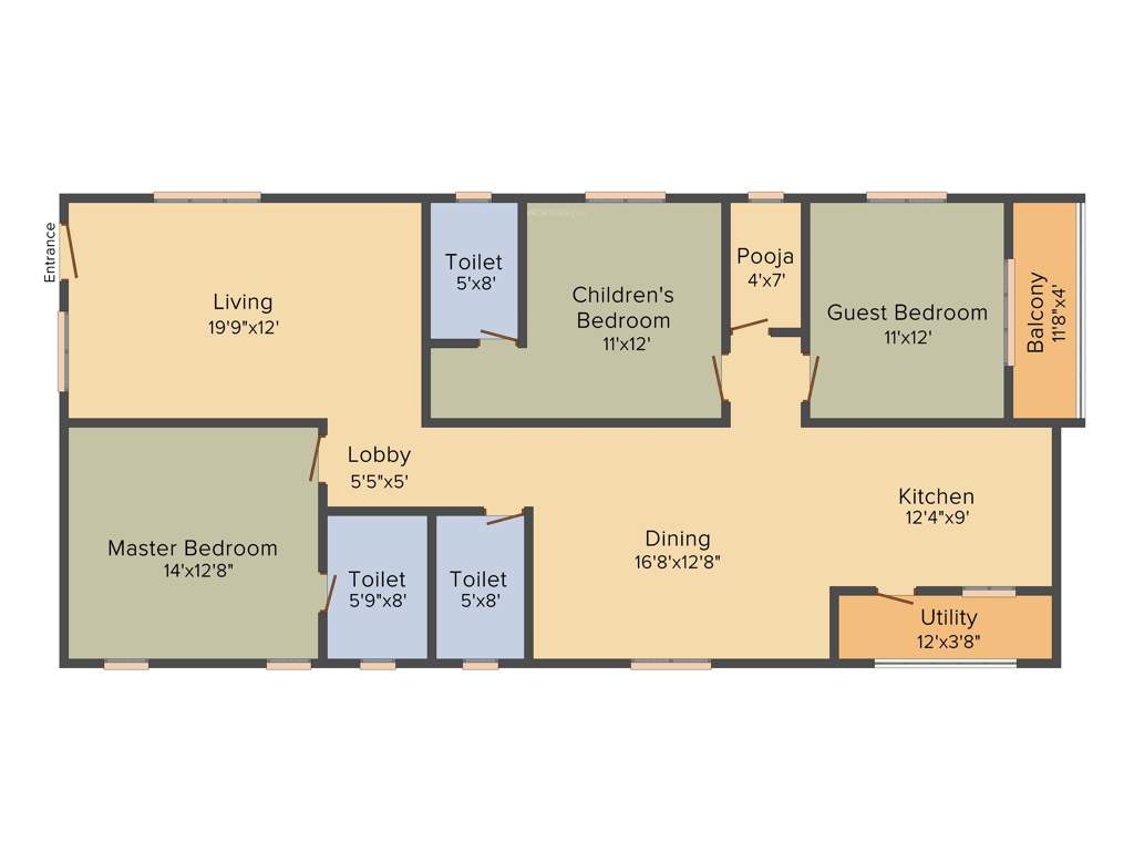 AVL Prakruthi (3BHK+3T (1,776 sq ft) + Pooja Room 1776 sq ft)