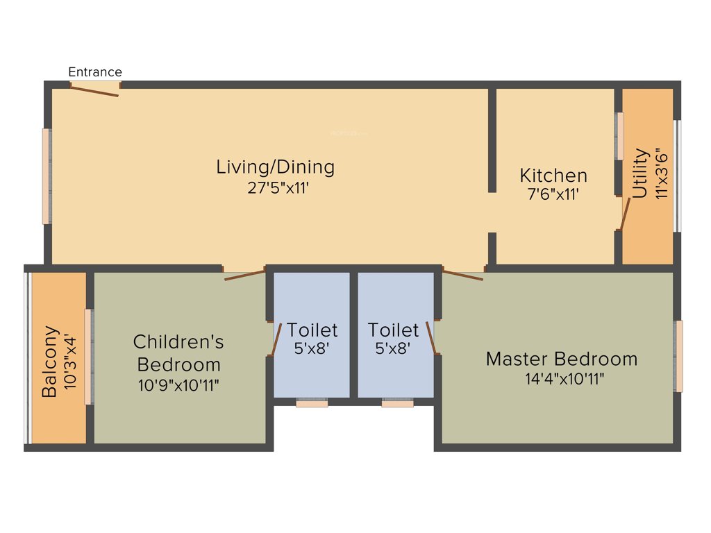 AVL Prakruthi (2BHK+2T (1,077 sq ft) 1077 sq ft)