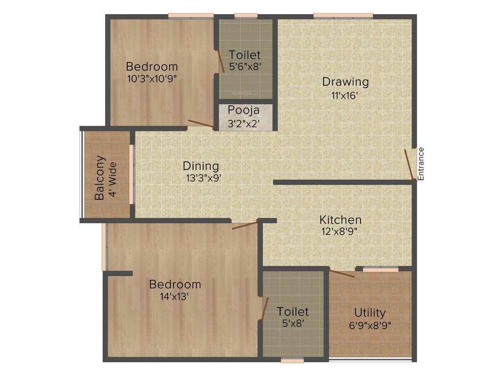 Pavani Sankaramangalam (2BHK+2T (1,175 sq ft) 1175 sq ft)