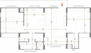 Skyi Star Towers (2BHK+2T (741 sq ft) 741 sq ft)