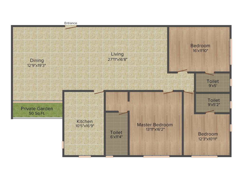 Eden Imperial (3BHK+3T (2,524 sq ft) 2524 sq ft)