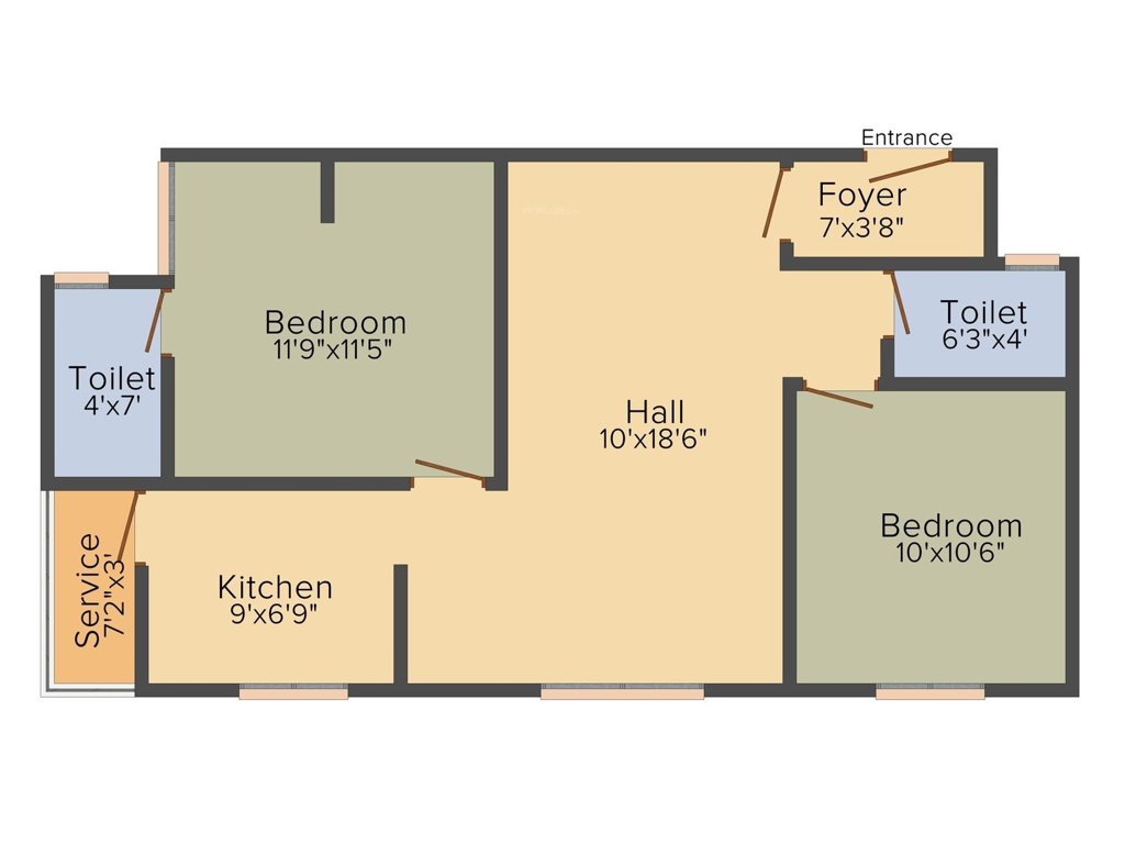 Vinoth Victoria (2BHK+2T (860 sq ft) 860 sq ft)