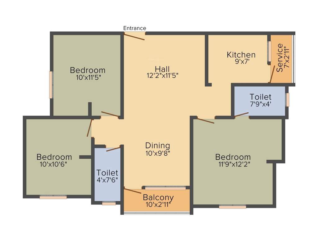 Vinoth Victoria (3BHK+2T (1,130 sq ft) 1130 sq ft)