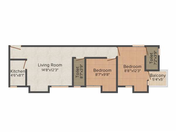 Ecoprime Divinity (2BHK+2T (1,075 sq ft) 1075 sq ft) Ecoprime Divinity (2BHK+2T (1,075 sq ft) 1075 sq ft)