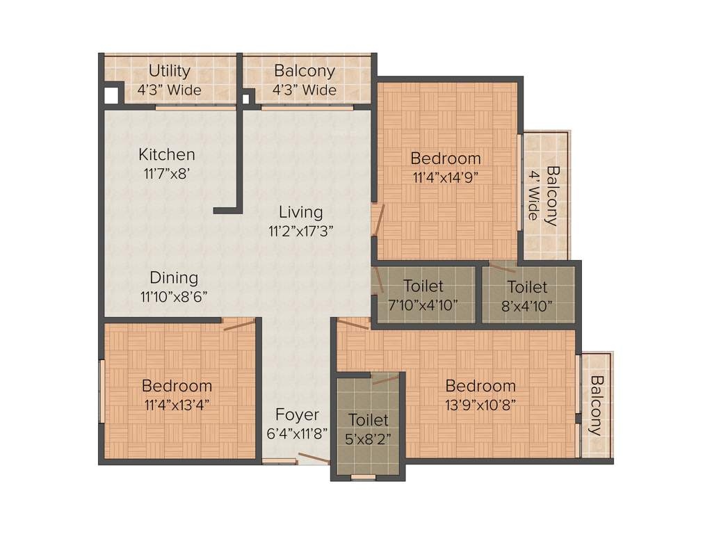 Thiru Thirumargadarshi Enclave (3BHK+3T (1,560 sq ft) 1560 sq ft)