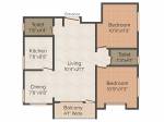 Solid Newtown Apartment (2BHK+2T (1,110 sq ft) 1110 sq ft) Solid Newtown Apartment (2BHK+2T (1,110 sq ft) 1110 sq ft)