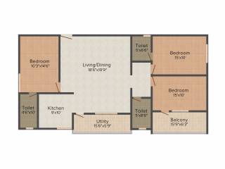 KV Orchids (3BHK+3T (1,600 sq ft) 1600 sq ft) KV Orchids (3BHK+3T (1,600 sq ft) 1600 sq ft)