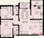 Matha Kateel Residency (2BHK+2T (1,070 sq ft) 1070 sq ft)