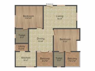 Affinity Affinity Blossom (2BHK+2T (1,175 sq ft) 1175 sq ft)