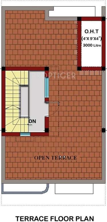 Pearl Akriti Floor Plan (3BHK+3T)