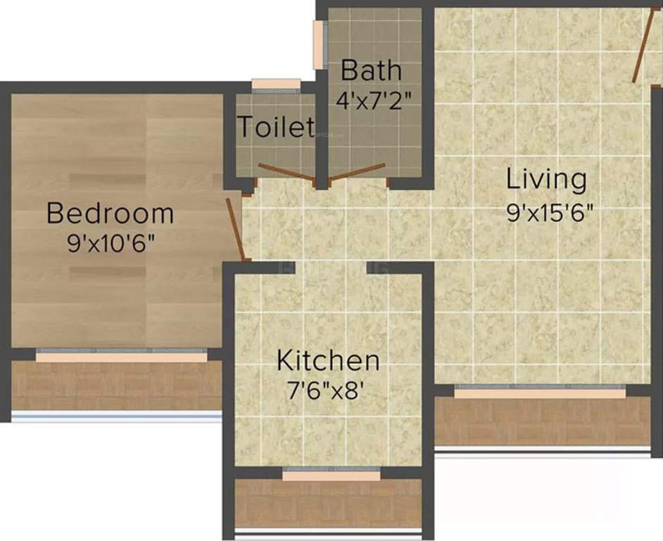 Omkar Pride (1BHK+1T (650 sq ft) 650 sq ft)