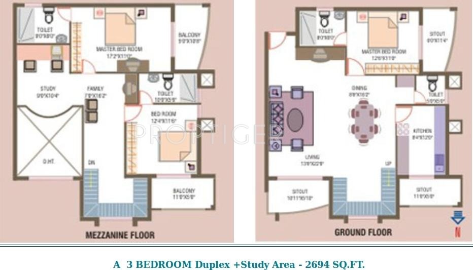 Mehta Rajeshwari Dwellines (4BHK+4T (2,694 sq ft) 2694 sq ft)