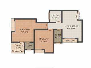 Big Galaxy (2BHK+2T (840 sq ft) 840 sq ft) Big Galaxy (2BHK+2T (840 sq ft) 840 sq ft)