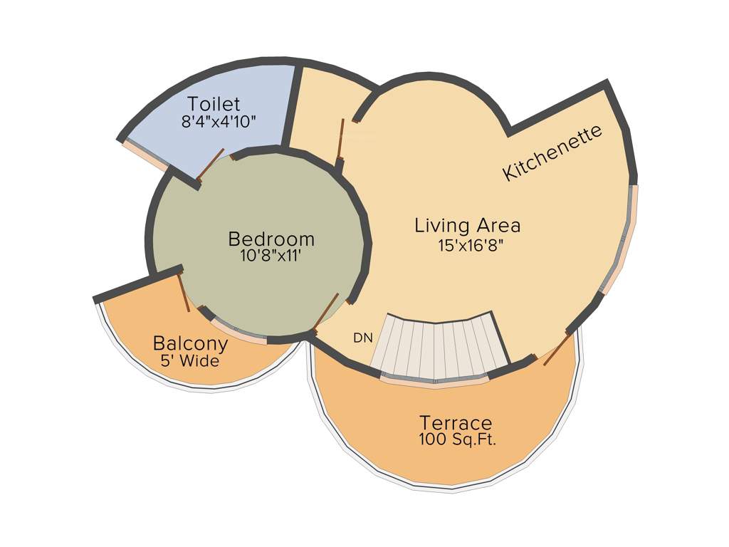 Delhi De Nest (2BHK+2T (1,660 sq ft) 1660 sq ft)