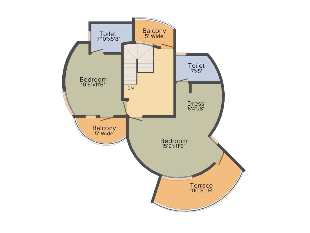 Delhi De Nest (3BHK+4T (2,060 sq ft) 2060 sq ft)