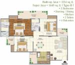Arihant Arden (3BHK+2T (1,154 sq ft) 1154 sq ft)