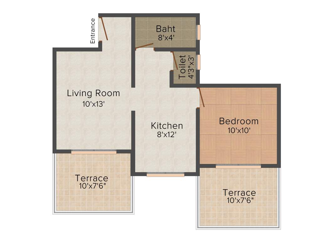 Arihant Kate Estate (1BHK+1T (650 sq ft) 650 sq ft)