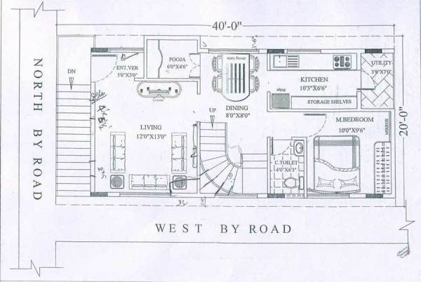 Shakthi Individual House (3BHK+3T (2,400 sq ft) + Pooja Room 2400 sq ft)