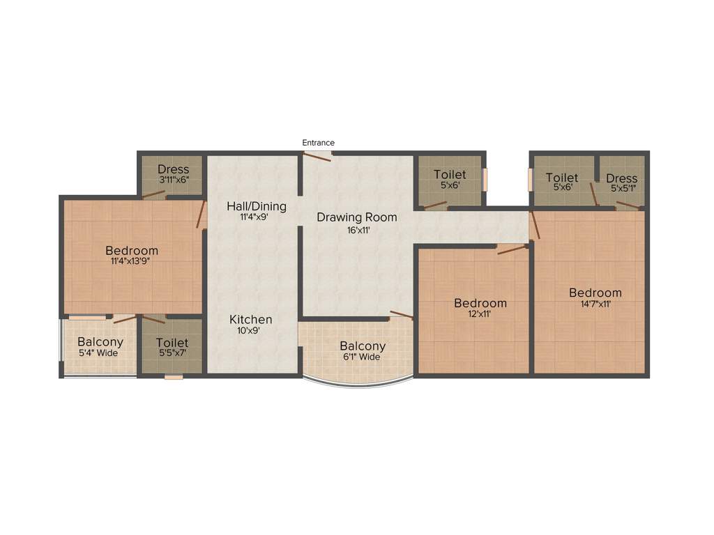 Gyanesh Royal Imperial (3BHK+3T (1,800 sq ft) 1800 sq ft)