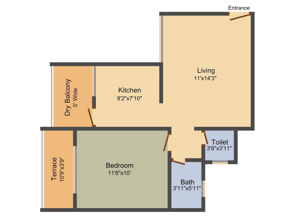 Impulse Residency (1BHK+1T (618 sq ft) 618 sq ft)