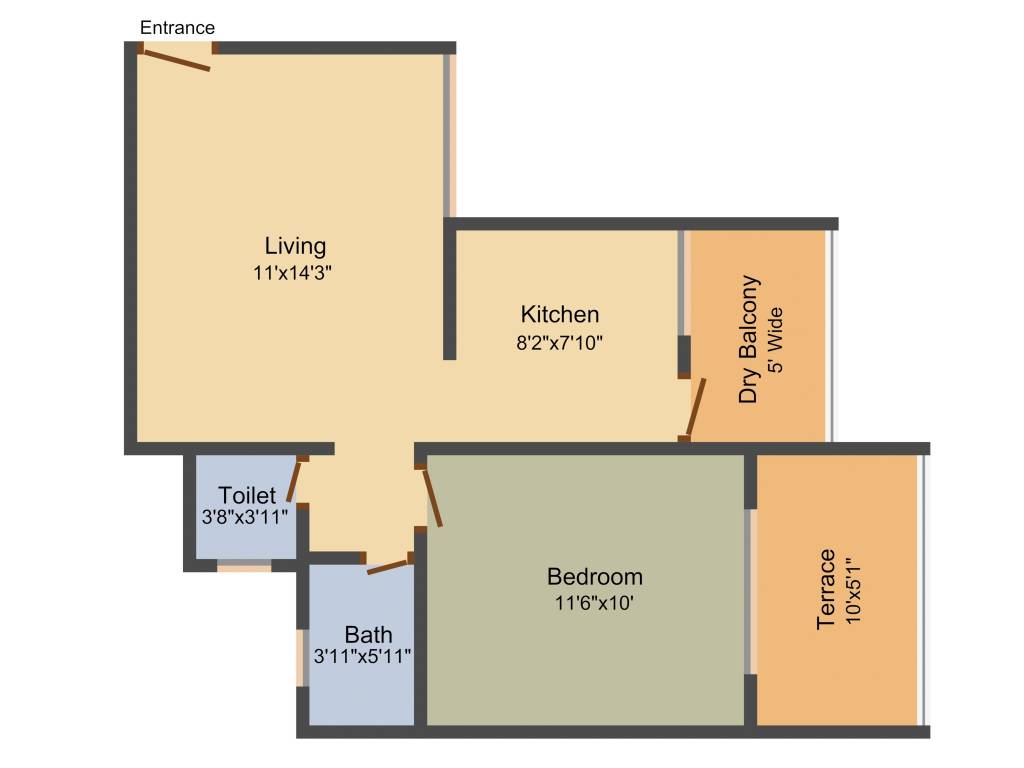 Impulse Residency (1BHK+1T (635 sq ft) 635 sq ft)
